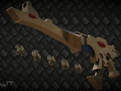 Shuriken Catapult Warhammer 40000 Eldar Low-poly 3D model