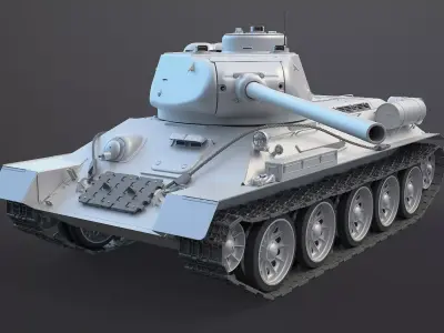 T-34-85 High-Poly tank 3D model
