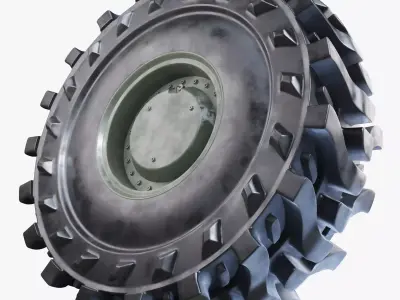 Military Vehicles Wheel 3D model 3D model