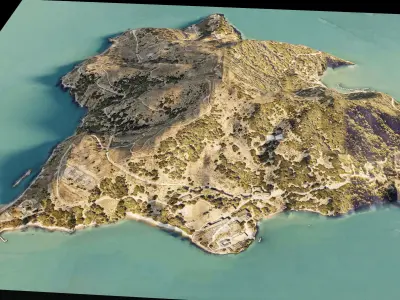 Angel Island terrain 3d model 3D model