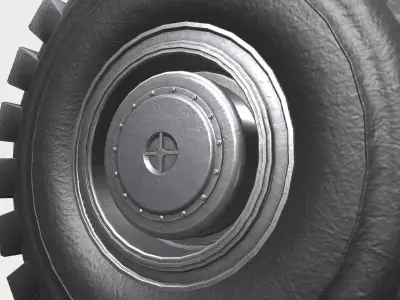 Car Tire Low-poly 3D model