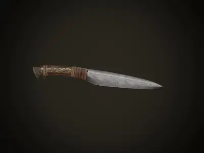 Hunting knife Free low-poly 3D model