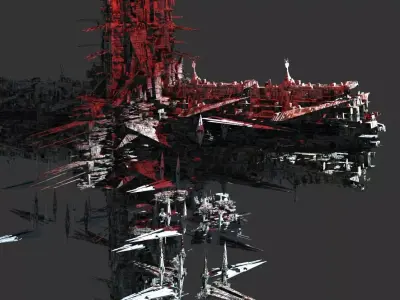 Starship heraldry garden array tower 3D model