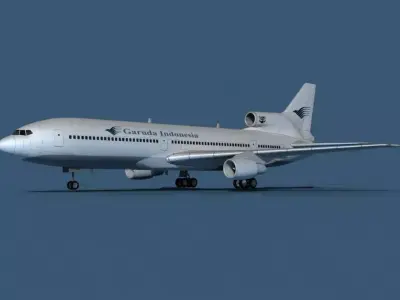 Lockheed L-1011-50 Garuda Indonesia 3D model