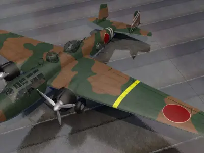 Mitsubishi G3M2 Nell 3D model