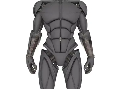 Humanoid Android Robot Base Character 3D Model Sci Fi Game Ready 3D model