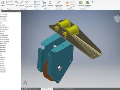 P-51D Mustang Bracket Assembly Rudder Trim Pulley Sta 311 3D print model