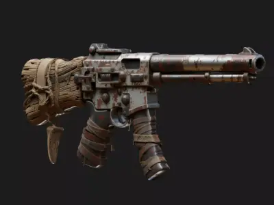 Post-Apocalyptic SMG 3D model