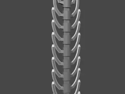 skeleton sword Low-poly 3D model