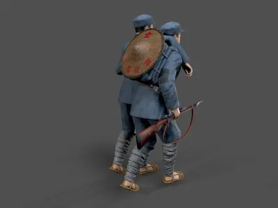 solider Low-poly 3D model