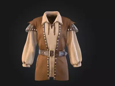 Medieval Garb Free low-poly 3D model
