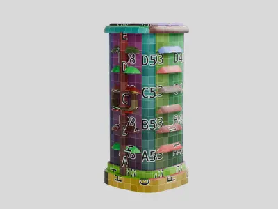 Utility Pedestal Box Low-poly 3D model