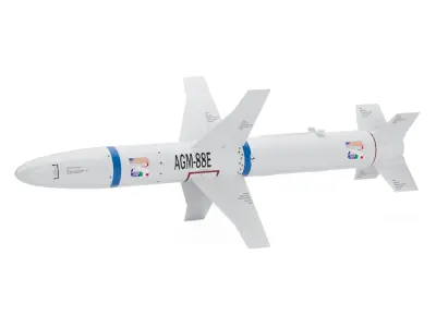 AGM-88E HARM High Speed Anti Radiation Missile 3D model