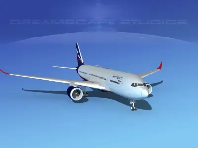 Airbus A350-800 Aeroflot 3D model