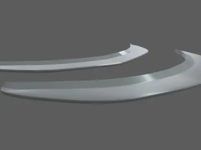 Front Bumper Lip Car 03 Low-poly 3D model