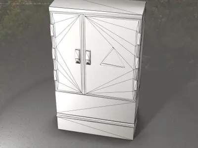 Electrical Distribution Cabinet 87 Low-poly 3D model