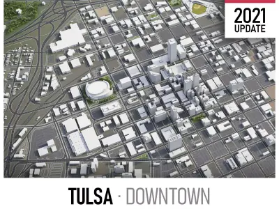 Tulsa Low-poly 3D model