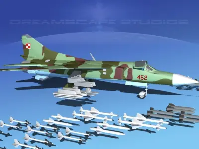 Mig-23 Fighter V16 Poland 3D model
