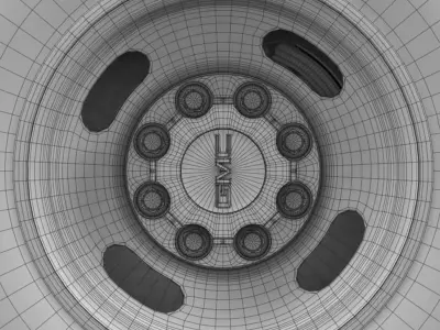 GMC Sierra 3500HD 2008 2 wheel 3D model