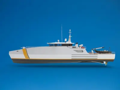 Coastguard Patrol Ship 3D model