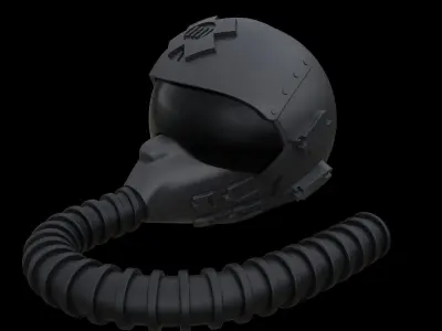 Pilot Helmet 3D model 3D printable 3D print model