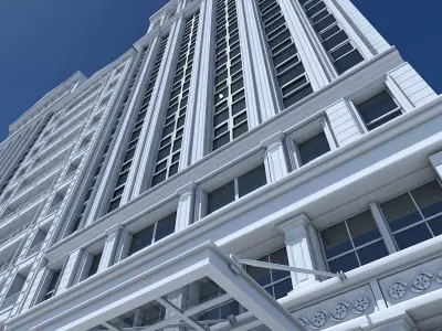 Commercial Building Facade 15 3D model