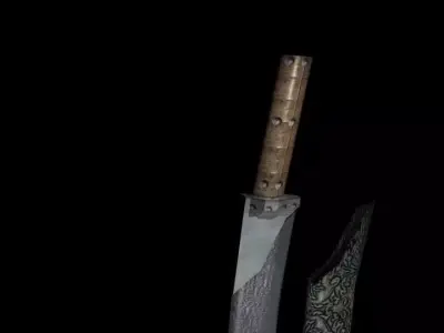 sword samurai from legend of zelda Low-poly 3D model