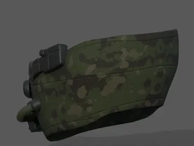 Gas mask helmet protection scifi military futuristic technology Low-poly 3D model