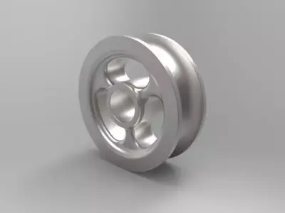 Pulley metal wheel Low-poly 3D model