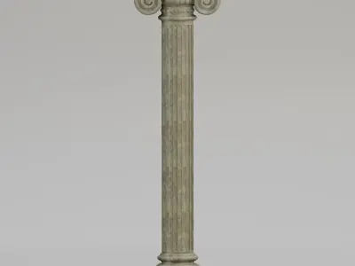 Ionic column Low-poly 3D model