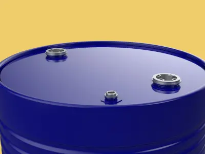 STANDARD FUEL OIL STEEL DRUM 200L 208 L LITERS 55 GALLONS BARREL 3D model