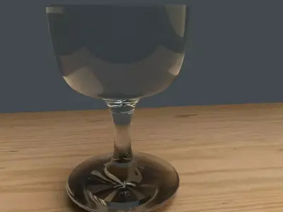 Glass Wine Free low-poly 3D model purchase