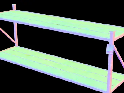 Warehouse Storage Rack - Game ready props Free low-poly 3D model