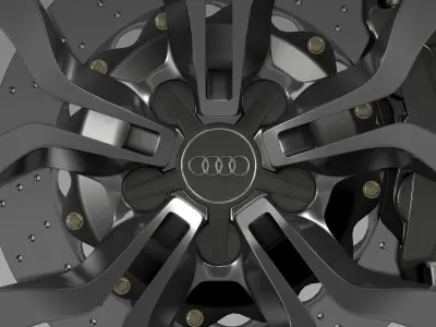 Audi R8 V10 Spyder 2013 wheel 3D model