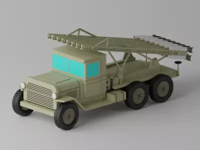 Katyusha BM-13 Multiple Rocket Launcher 3D model