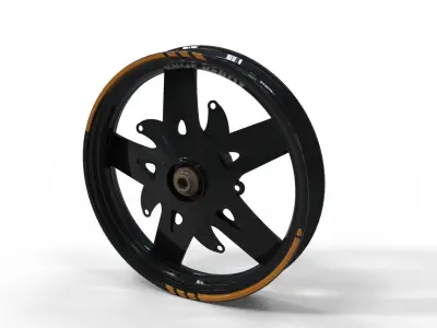 Wheel rims motor alloy auto chrome tuning  3D model