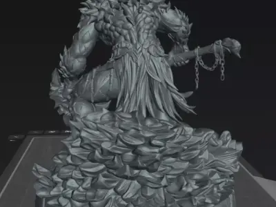 Warrior Goremaw Stalker Brutal Hunter STL 3D print model