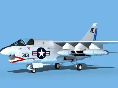 Chance Vought A-7C Corsair II V26 USN 3D model
