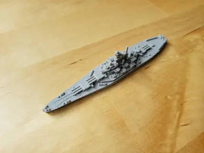 US Battleship USS Indiana Free 3D print model