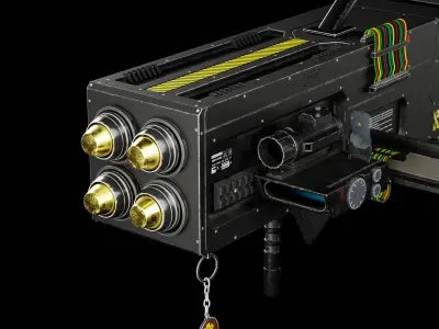 Anti-Tank Guided Missile System Low-poly 3D model