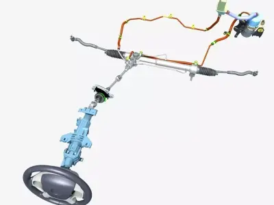 Car Steering System 3D model