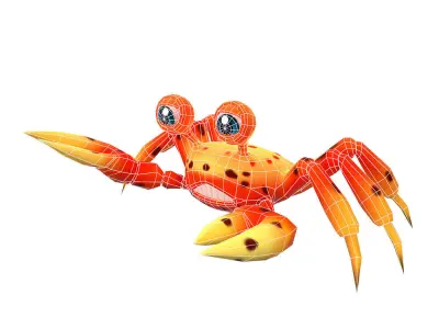 Johnson Fresh Crab Animated  Low-poly 3D model