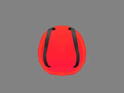 Cartoon children school bag - ladybug backpack Low-poly 3D model