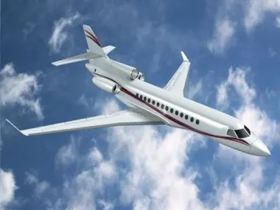 Dassault Falcon 7x business jet Low-poly 3D model