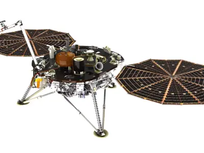 Insight lander Low-poly 3D model