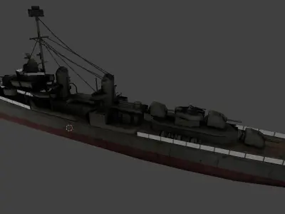 Fletcher Class Destroyer 3D model