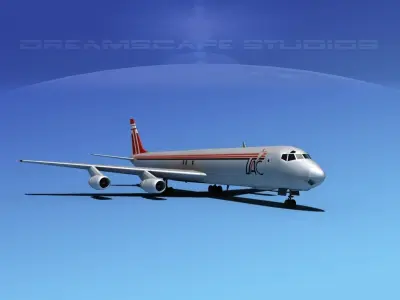 Douglas DC-8-63F TAC Cargo 3D model