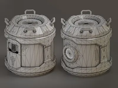 Sci-Fi Crate Unity PBR Free low-poly 3D model