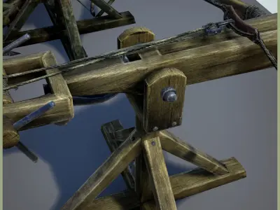 Animated Siege Weapons Low-poly 3D model