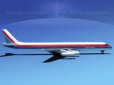 Douglas DC-8-63 Nationair 3D model